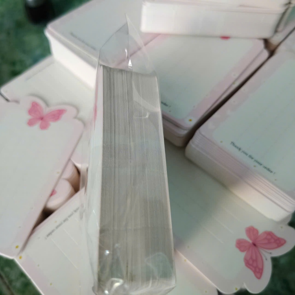 50 Bìa gắn kẹp tóc, màu hồng size 6,5x10.5cm