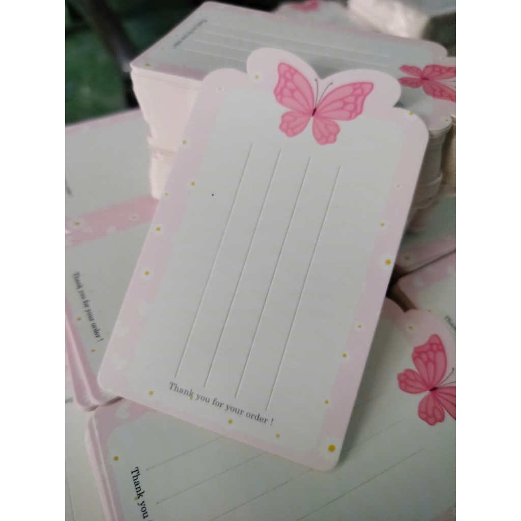 50 Bìa gắn kẹp tóc, màu hồng size 6,5x10.5cm