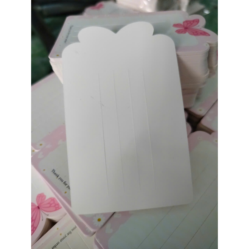 50 Bìa gắn kẹp tóc, màu hồng size 6,5x10.5cm