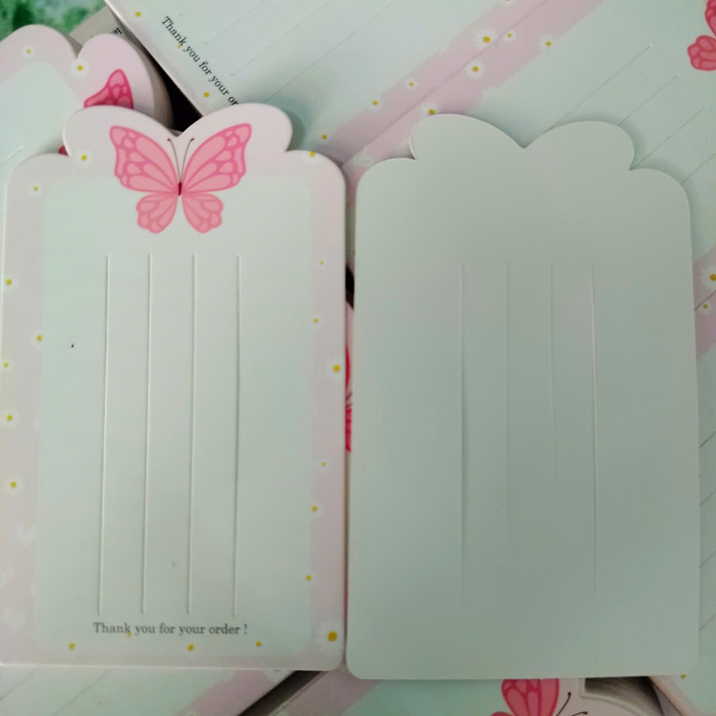 50 Bìa gắn kẹp tóc, màu hồng size 6,5x10.5cm