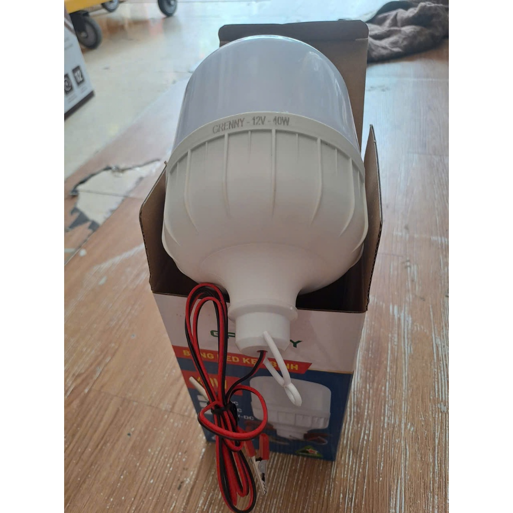 Bóng đèn led 12v kẹp bình ắc quy 40W