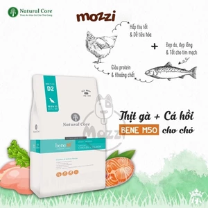Thức ăn hạt hữu cơ Natural Core Bene M50 vị Gà và Cá hồi