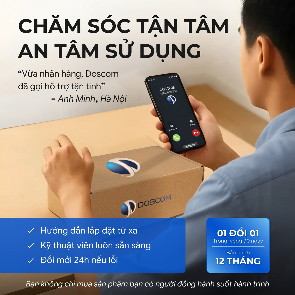 (Tặng Sim 4G) Camera 4G Doscom DA1 Pro - Dùng Mạng 4G, Pin Tối Đa 15 Ngày, Full HD 2mp
