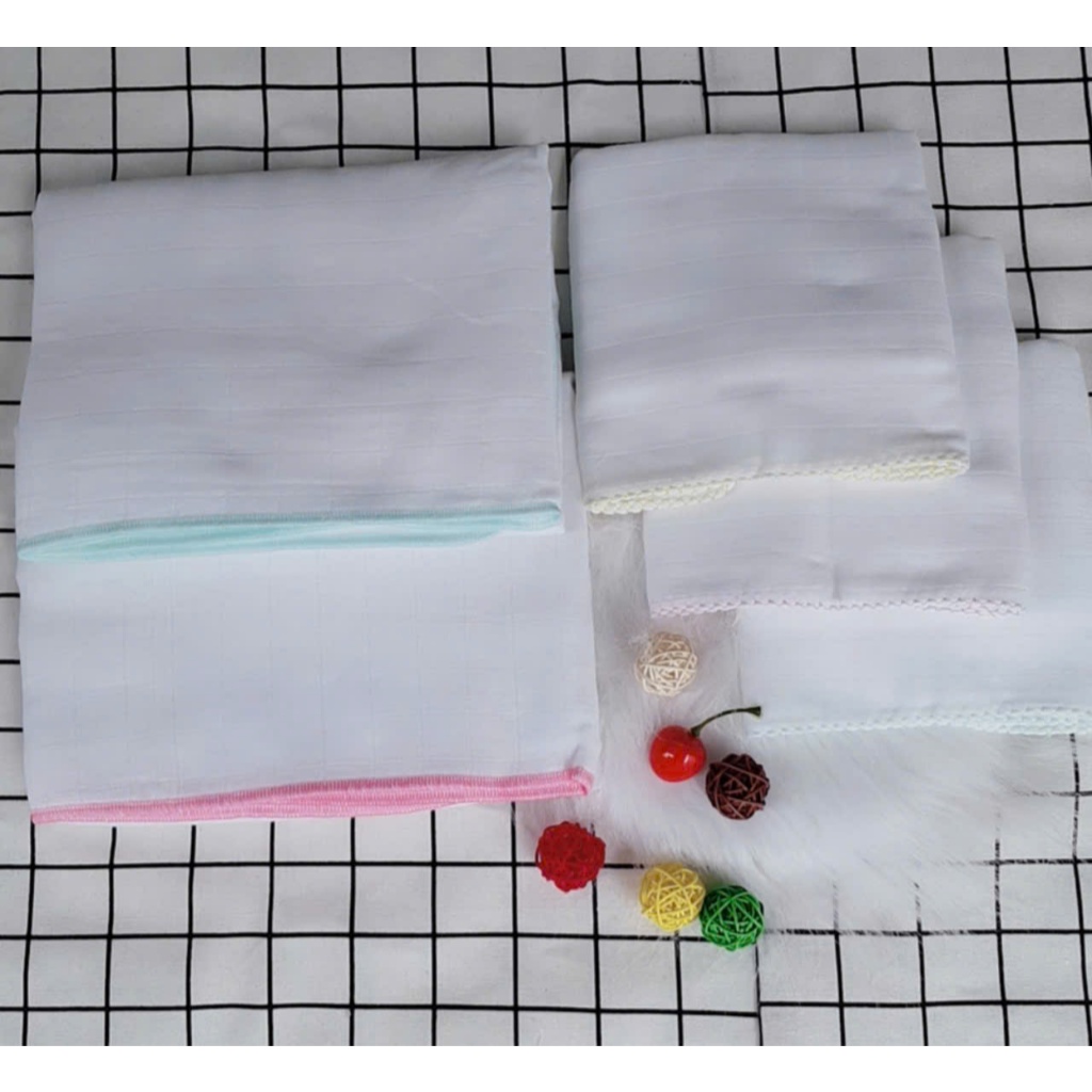 [Loại Đẹp] Set 3 - 5  Khăn Tắm Trắng 6 Lớp , Khăn Tắm Xô Sơ Sinh, Cho Bé, Cotton