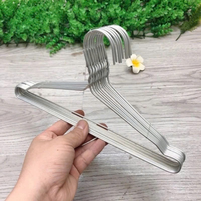 Set 10 Móc Phơi Quần Áo Trẻ Em, Móc Nhôm Mềm Mỏng Nhỏ Phù Hơp Đồ Của Bé