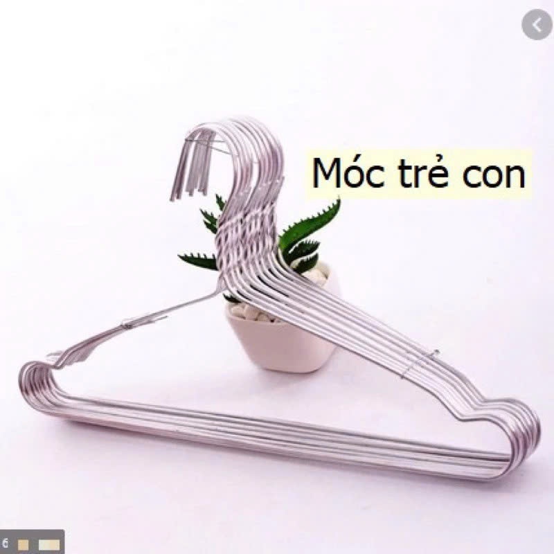 Set 10 Móc Phơi Quần Áo Trẻ Em, Móc Nhôm Mềm Mỏng Nhỏ Phù Hơp Đồ Của Bé