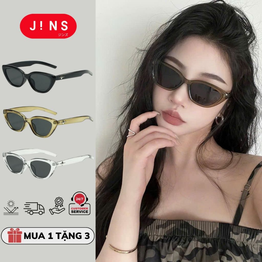 Kính mát gọng mắt mèo nam nữ chống tia uv thời trang mùa hè phong cách ...