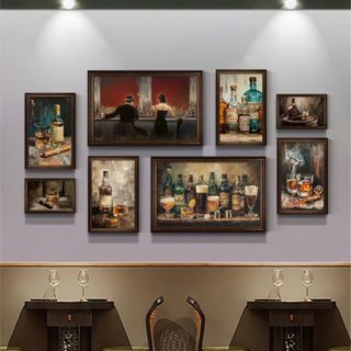 Tranh treo tường hình rượu, cocktail BH126 - Tranh treo trang trí quán bar, lounge, pub, clup cao cấp