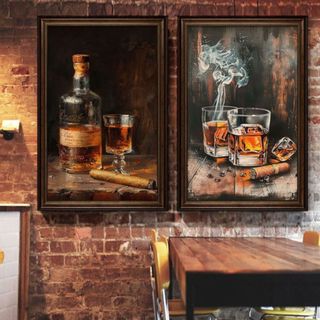 Tranh treo tường hình rượu, cocktail BH126 - Tranh treo trang trí quán bar, lounge, pub, clup cao cấp