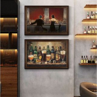 Tranh treo tường hình rượu, cocktail BH126 - Tranh treo trang trí quán bar, lounge, pub, clup cao cấp