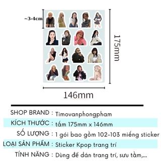 Sticker Niêm Phong Kpop 100 Miếng Hình Dán Meme Cute Dễ Thương ST24
