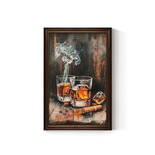 Tranh treo tường hình rượu, cocktail BH126 - Tranh treo trang trí quán bar, lounge, pub, clup cao cấp