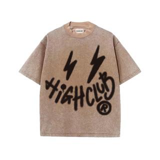 Áo thun THUNDER WASH TEE cổ tròn form Boxy HIGHCLUB - UNISEX