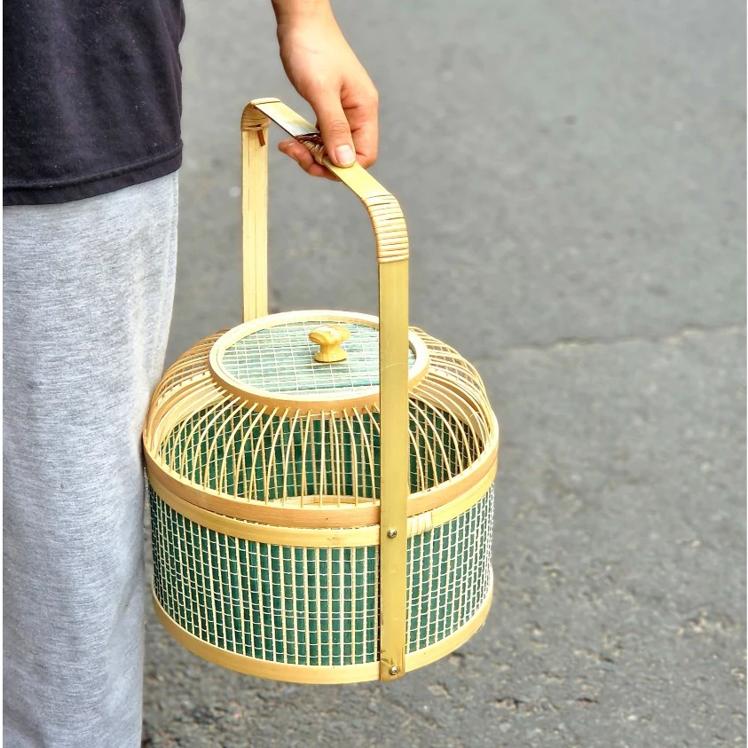 Hộp quà mây tre, hộp quà thủ công, hộp quà lồng chim xâu hoa cao cấp, hộp quà tặng