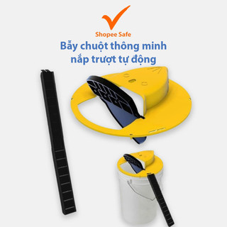 Bẫy chuột thông minh nắp trượt tự động, thiết kế bập bênh hiệu quả dùng ko kèm thùng nhựa