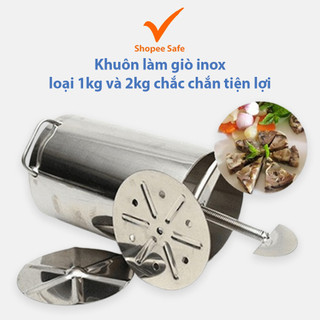 Khuôn làm giò inox loại 1kg và 2kg chắc chắn tiện lợi dễ tháo lắp