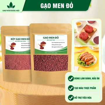 Gạo men đỏ 500g, bột và hạt tùy chọn, hồng cúc mễ - Chợ Thảo Dược Việt