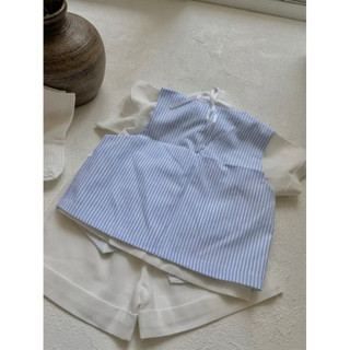 Set vest công tử bé trai Little Bee màu xanh