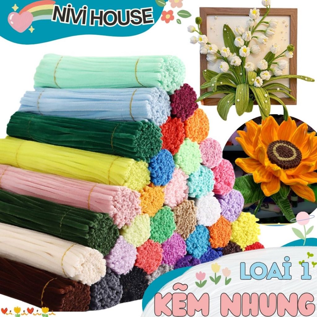 Kẽm nhung Hàng loại 1 Bó 50-100 sợi Kẽm nhung làm đồ Handmade decor Xinh xắn  – Nivihouse