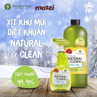 Xịt khử mùi Natural & Clean diệt khuẩn khu vực Natural Core cho chó mèo