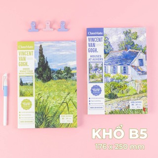 Tập Sinh Viên 4 Ô Ly Van Gogh B5 120/ 200 Trang Giấy 80gsm, Vở 4 Ô Ly Miền Nam CLASSMATE NB5-20-0314/0513