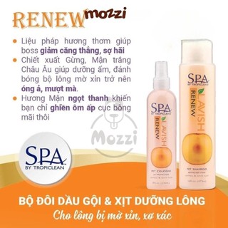 Nước hoa SPA Tropiclean dưỡng lông cho chó mèo Chai 236ml