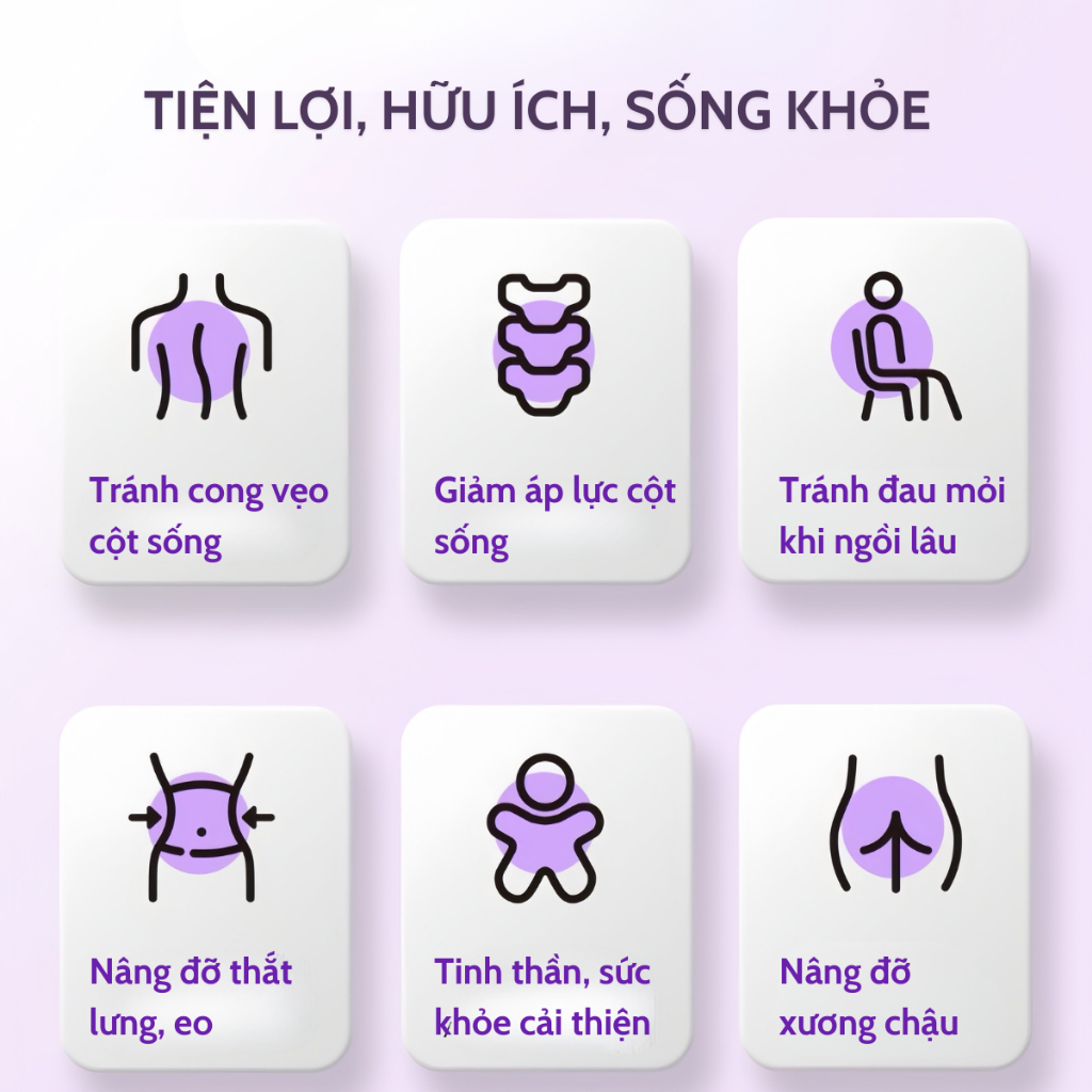 [VIPPRO] Ghế chỉnh dáng công thái học đệm TPE siêu êm ái dễ chịu, giảm đau mỏi lưng và chỉnh dáng ngồi đúng