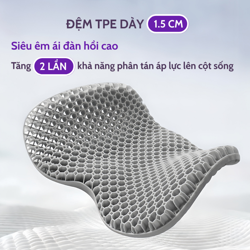 [VIPPRO] Ghế chỉnh dáng công thái học đệm TPE siêu êm ái dễ chịu, giảm đau mỏi lưng và chỉnh dáng ngồi đúng