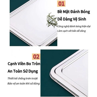 Nắp khay nhựa PP Nắp khay inox Cao Cấp đậy khay cơm nhiều ngăn có nhiều kích thước lựa chọn Chubby Chef An toàn sức khỏe