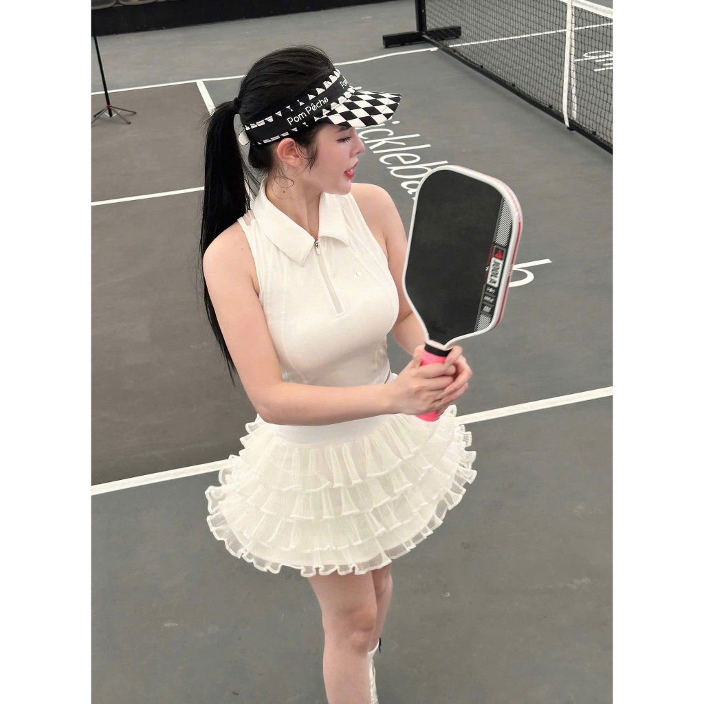 [Pickleball NEW] Váy thể thao nữ, Váy xếp ly nhiều tầng chơi Pickleball Golf Tennis Hàng QC cao cấp