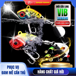 Mồi Câu Cá Giả VIB Lure Kim Loại Xoay Mắt 3D Siêu Cao Cấp Đủ Size MO43 [SF3]
