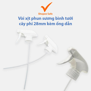 Vòi xịt phun sương bình tưới cây phi 28mm kèm ống dẫn 25cm tiện lợi
