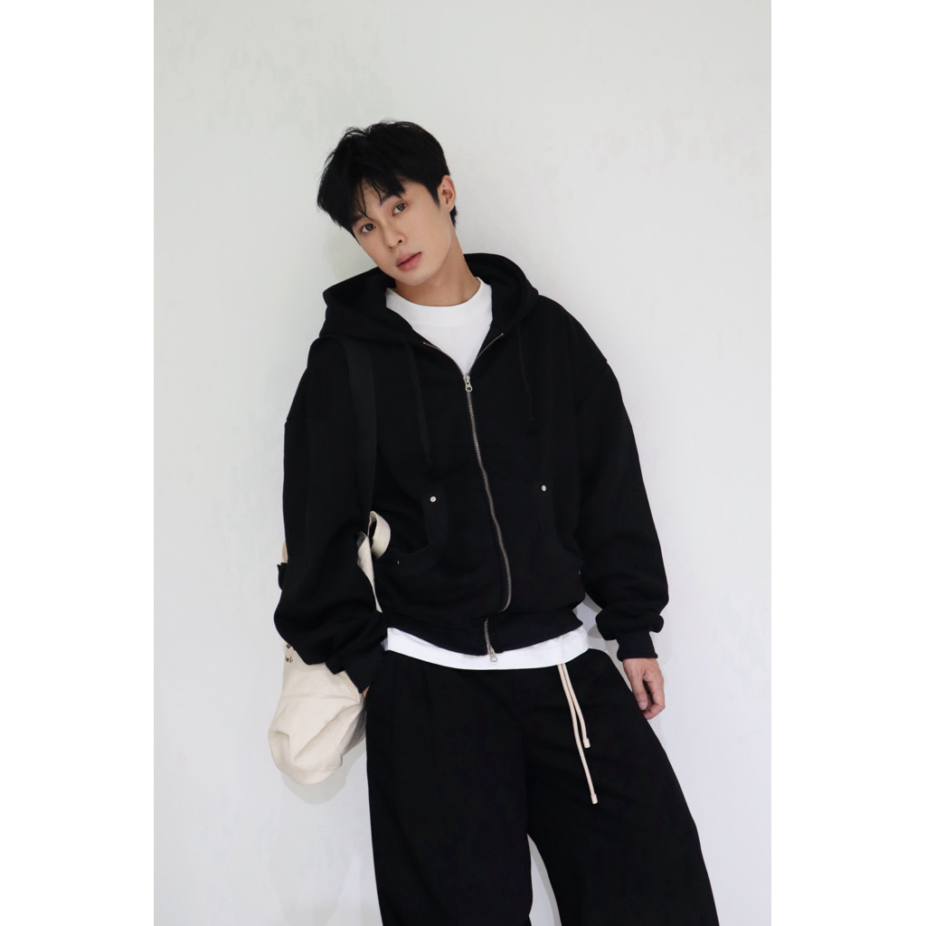 Áo Hoodie Zip Khóa 2 Chiều -  THUNDEROUS HOODIE ZIP V1 W25 / BLACK