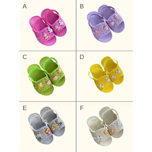 Dép tổ ong em bé charm ngẫu nhiên Dép tổ ong trẻ em quai chun màu sắc rực rỡ sticker dễ thương yoyostore