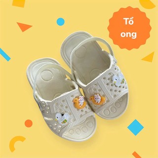 Dép tổ ong em bé charm ngẫu nhiên Dép tổ ong trẻ em quai chun màu sắc rực rỡ sticker dễ thương yoyostore