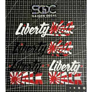 Tem Sticker DTF Liberty Walk 2025 - Japan Style - JDM - 2 Màu Sắc / 2 Mẫu Chữ |SGDC - 1 Cái|