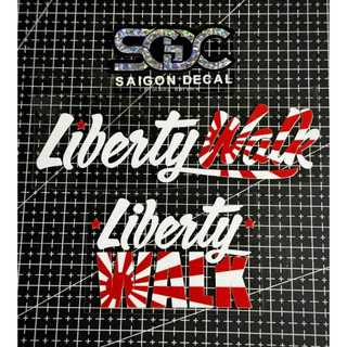 Tem Sticker DTF Liberty Walk 2025 - Japan Style - JDM - 2 Màu Sắc / 2 Mẫu Chữ |SGDC - 1 Cái|