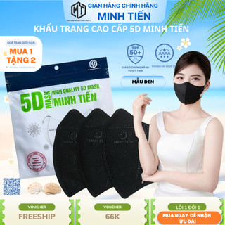 Thùng 200-400 Chiếc  Khẩu Trang Cao Cấp 5D MINH TIẾN 4 Lớp Chống Nắng Ngăn Bụi Mịn