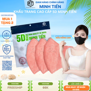 (Tặng 20 Chiếc ) Thùng 600- 700 Chiếc Khẩu Trang CAO CẤP 5D MINH TIẾN 3 lớp ko mùi ko sổ lông
