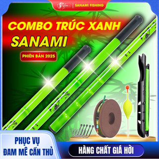[KM] Combo Cần Câu Tay Trúc Xanh 3H Câu Sông Hồ,Suối.. BCC07 [SF3]