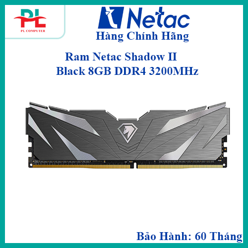Ram Netac Shadow II Black 8GB DDR4 3200MHz - Chính Hãng 60 Tháng ...