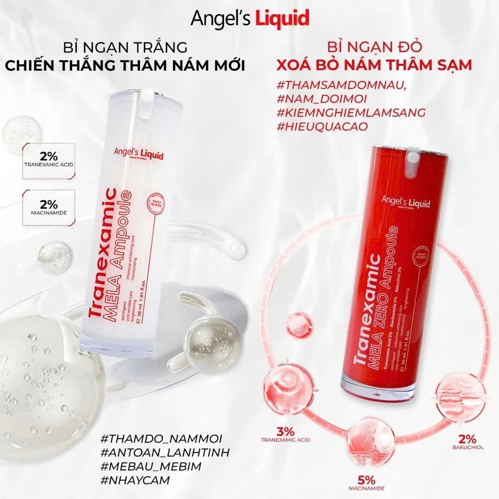 Tinh Chất Giảm Thâm Nám Angel's Liquid Tranexamic Mela Zero Ampoule 30ml