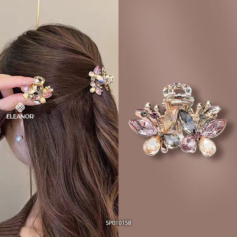 Kẹp tóc nữ Eleanor Accessories hình hồ điệp đính đá phụ kiện tóc kẹp tóc càng cua 10158