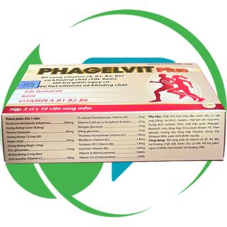 Combo 2 Hộp Phagelvit Plus 30 Viên - Rostex - Vinaphar - Vitamin Phục Hồi