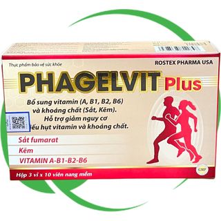 Combo 2 Hộp Phagelvit Plus 30 Viên - Rostex - Vinaphar - Vitamin Phục Hồi
