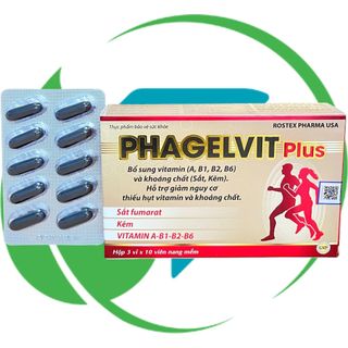 Combo 2 Hộp Phagelvit Plus 30 Viên - Rostex - Vinaphar - Vitamin Phục Hồi