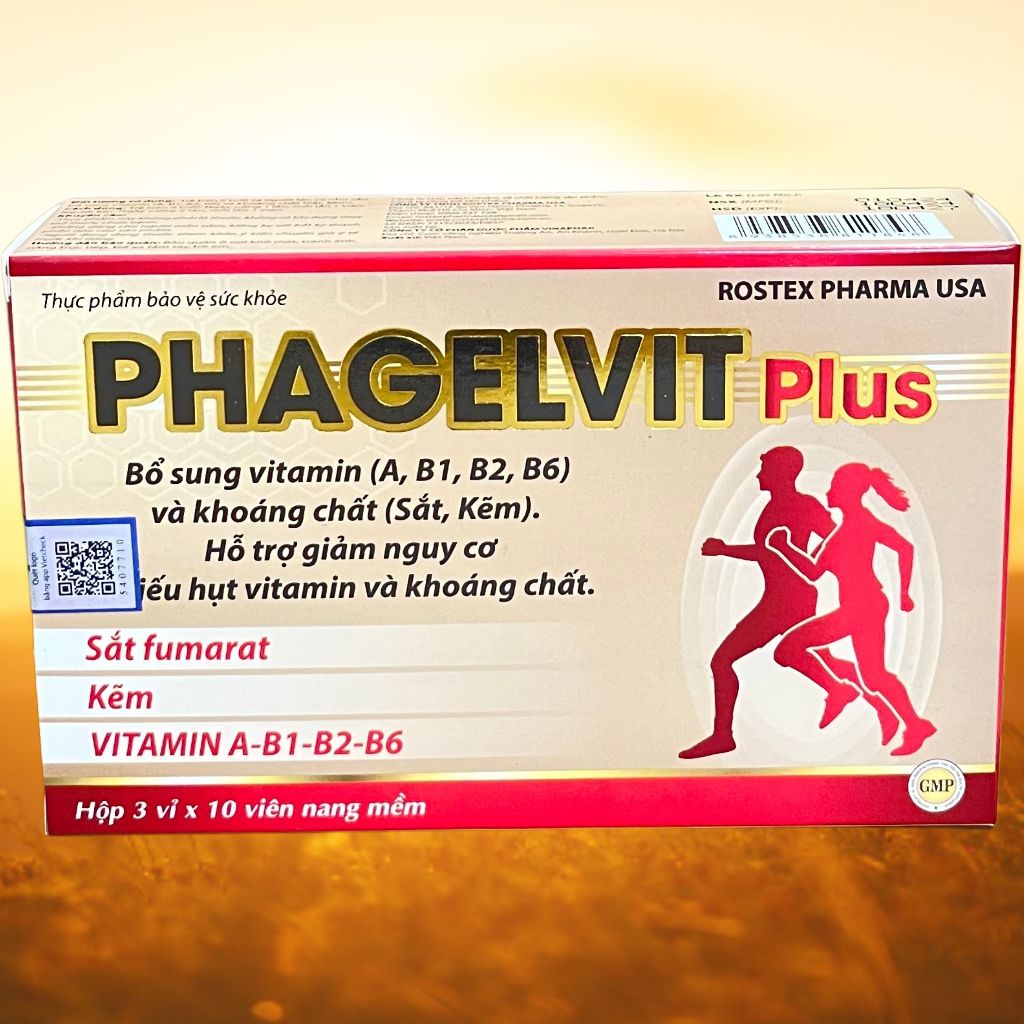 Phagelvit Plus 30 Viên - Rostex - Vinaphar - Vitamin Thanh Lọc