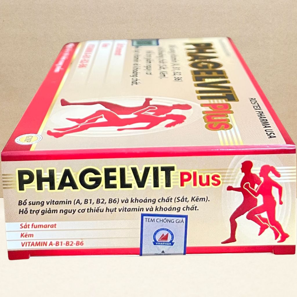 Combo 2 Hộp Phagelvit Plus 30 Viên - Rostex - Vinaphar - Vitamin Chữa Lành