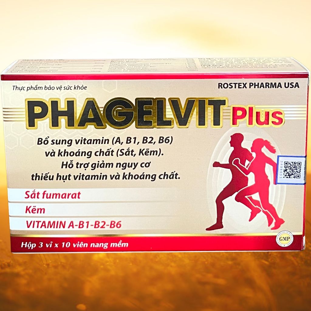 Phagelvit Plus 30 Viên - Rostex - Vinaphar - Vitamin Thanh Lọc