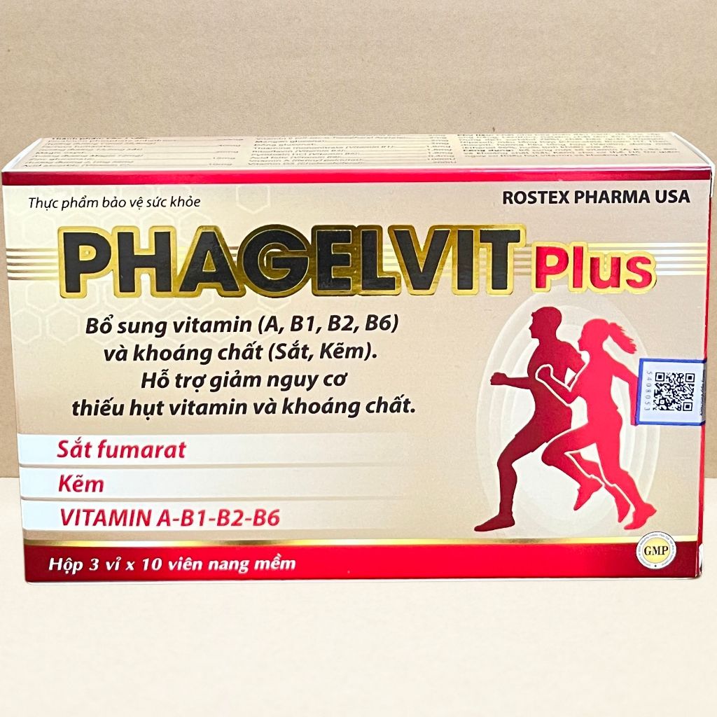 Phagelvit Plus 30 Viên - Rostex - Vinaphar - Vitamin Chữa Lành